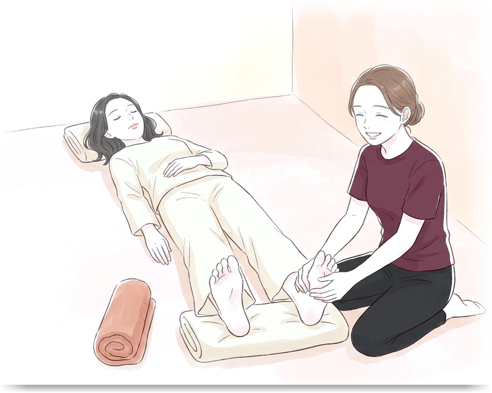 専用マットでの施術